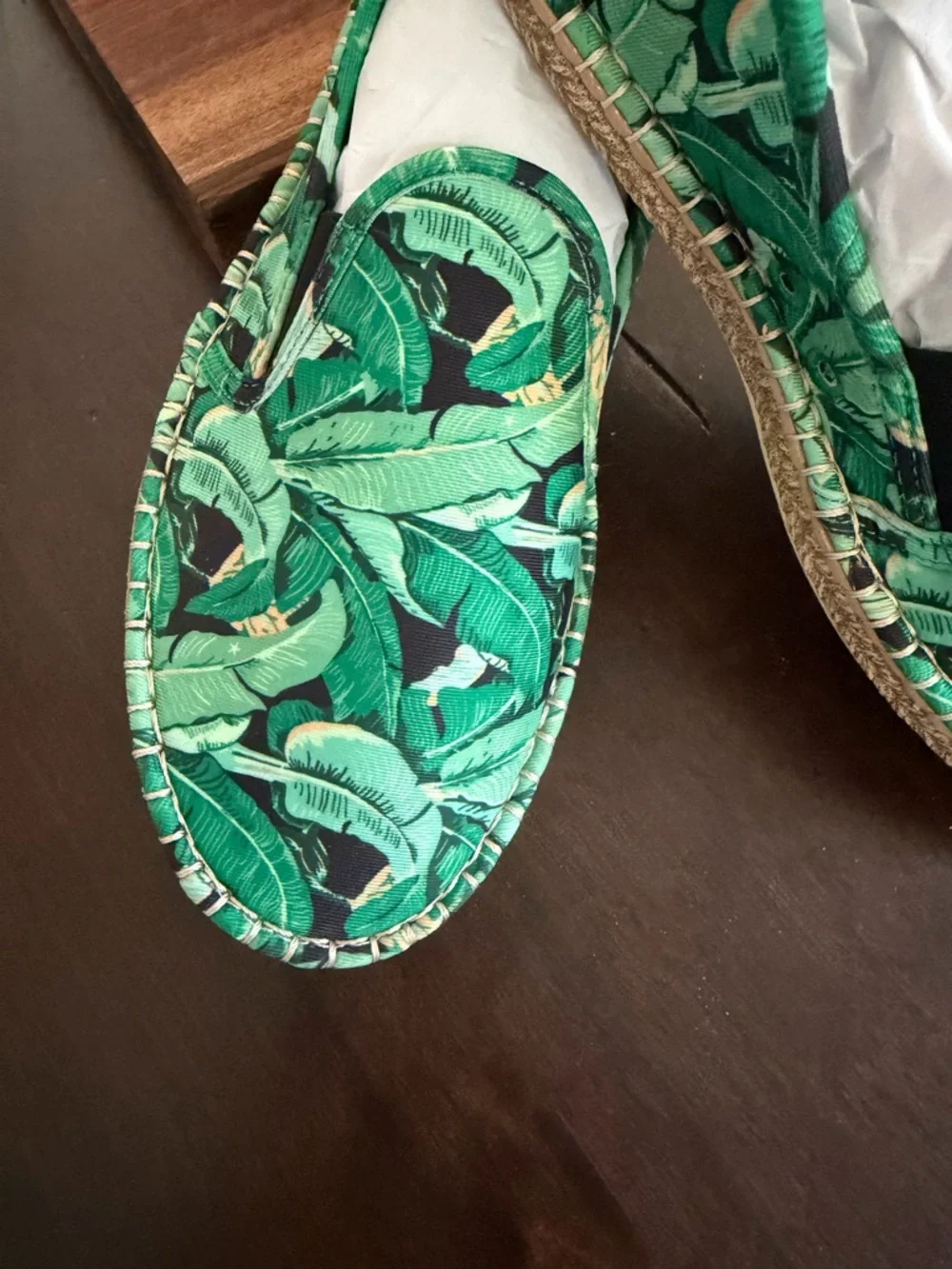Sea Star Beachwear Green Tropical Slip-On Shoes